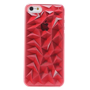 Cover in Policarbonato Rossa con Effetto Rilevato a Diamante per iPhone 5