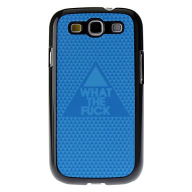 Cover in Plastica Azzurra con Scritta What THE Fuck per Galaxy S3 I9300