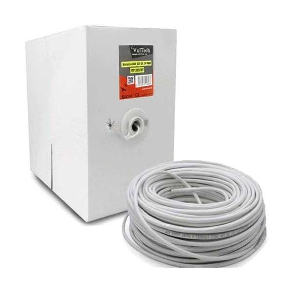 VulTech SC13102-305 Matassa Lan Categoria 5e FTP 305 Metri 23AWG Bobina di Rete Ethernet 305m Cat5e — miniatura 6