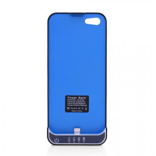 HOT Duck Cover con Batteria Supplementare da 2200mAh e Cavo Micro USB 5PIN per Apple iPhone 5 - Colore Nero HD-COVER-038