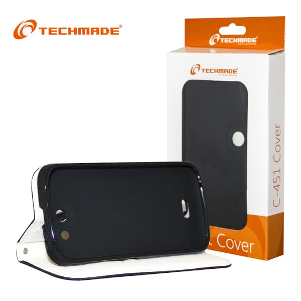Techmade Custodia con Stand per Smartphone C451 Black CUST-C451 — miniatura 4