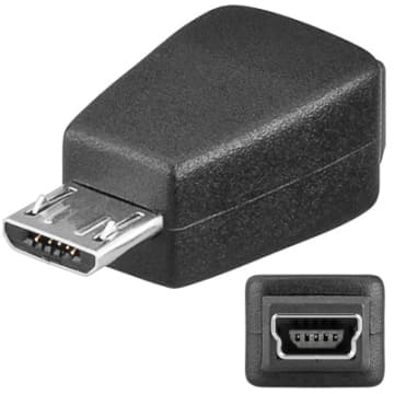 Ewent Adattatore USB Mini B Femmina / USB Micro B Maschio CC-100515-000-N-B