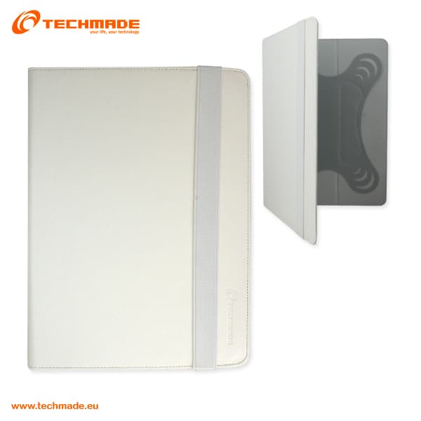 Techmade Custodia per Tablet 7-8" in PU Bianca MA-8707-7.8WH