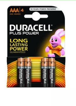 Duracell Plus Power AAA Mini Stilo 4PCS MN2400B4