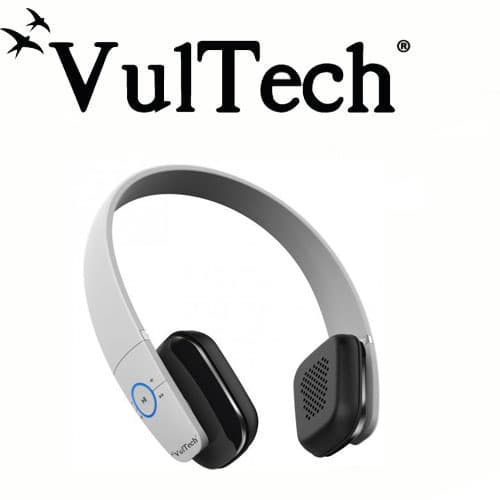 VulTech HD-04WBT Cuffie, Bluetooth, Microfono, Bianco — miniatura 4