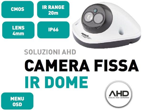 Mach Power Camera AHD CAM. Dome 1/3" Sony 960P 4MM OSD IR 20M IP66 VS-AHFD9-103 — miniatura 2