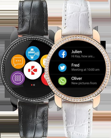 Mykronoz ZECIRCLE2 con NFC e Sensore Cardiofrequenzimetro Nero Swarovski