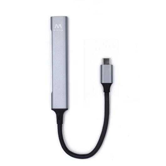 Ewent EW1145 Hub USB C, Hub 4 porte Ultra Slim Data, Hub con 3 porte USB A 2.0, 1 porta USB A 3.2, Hub Slim tipo A per Macbook Pro/Air, Laptop, PS5/PS4 e sistemi Mac OS, Windows — miniatura 4