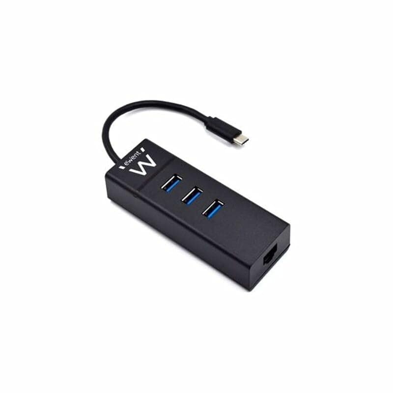 Ewent EW1141 Hub USB C, 3 Porte USB 3.0 e Adattatore LAN 1000 Mbps Gigabit Ethernet RJ45, Hub USB 3.0 Trasmissione Dati ad Alta Velocità per Macbook, Chromebook — miniatura 7