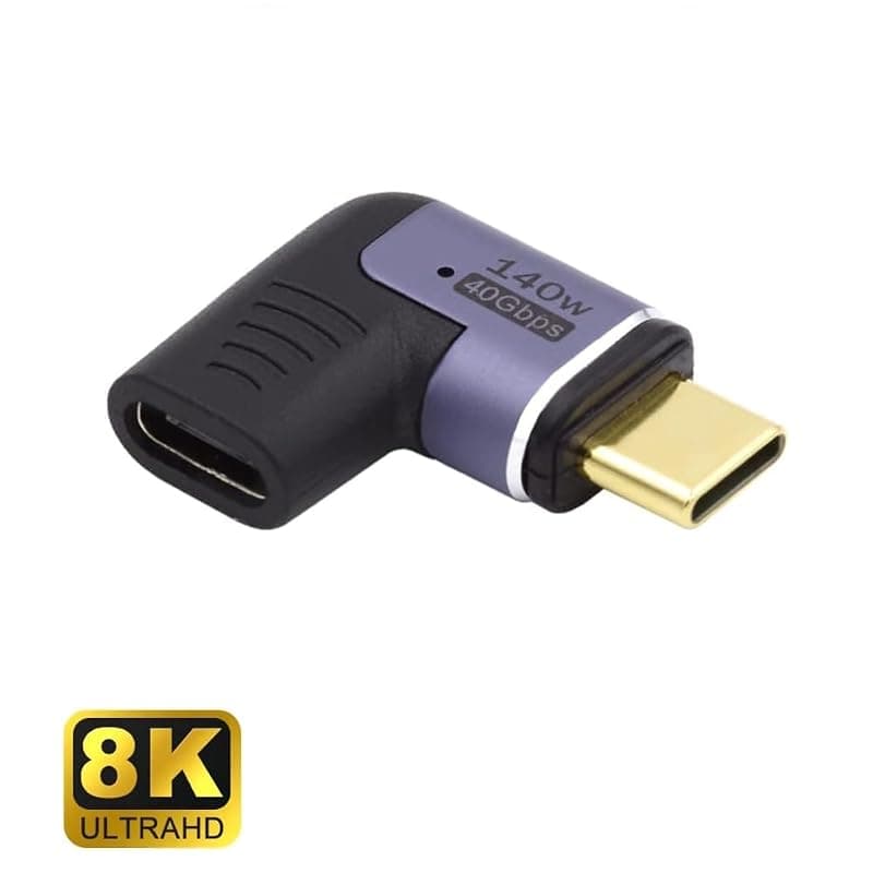 Ewent Adattatore Magnetico USB-C a 90° USB-4 PD 140W 8K 60Hz EC1048 — miniatura 4