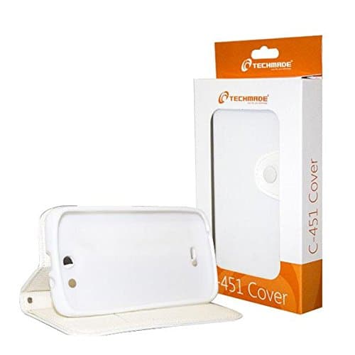 Techmade Custodia con Stand per Smartphone C451 Bianca CUST-C451-WH — miniatura 2