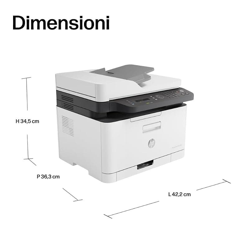 HP Color Laser MFP 179fnw 4ZB97A, Stampante Multifunzione A4 a colori, Stampa, Copia, Scansiona, ADF, Fax, Wi-Fi, Wi-Fi Direct, Ethernet, HP Smart, USB 2.0, 18 ppm in b/n, 4 ppm — miniatura 8