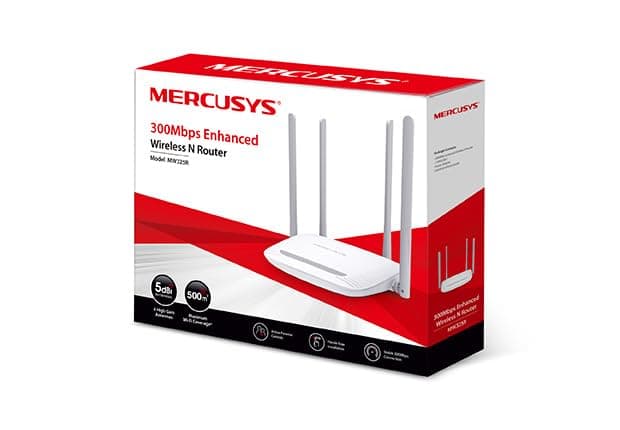 mercusys MW325R – Router, 300 Mbps, 4 antenne, colore: bianco — miniatura 3