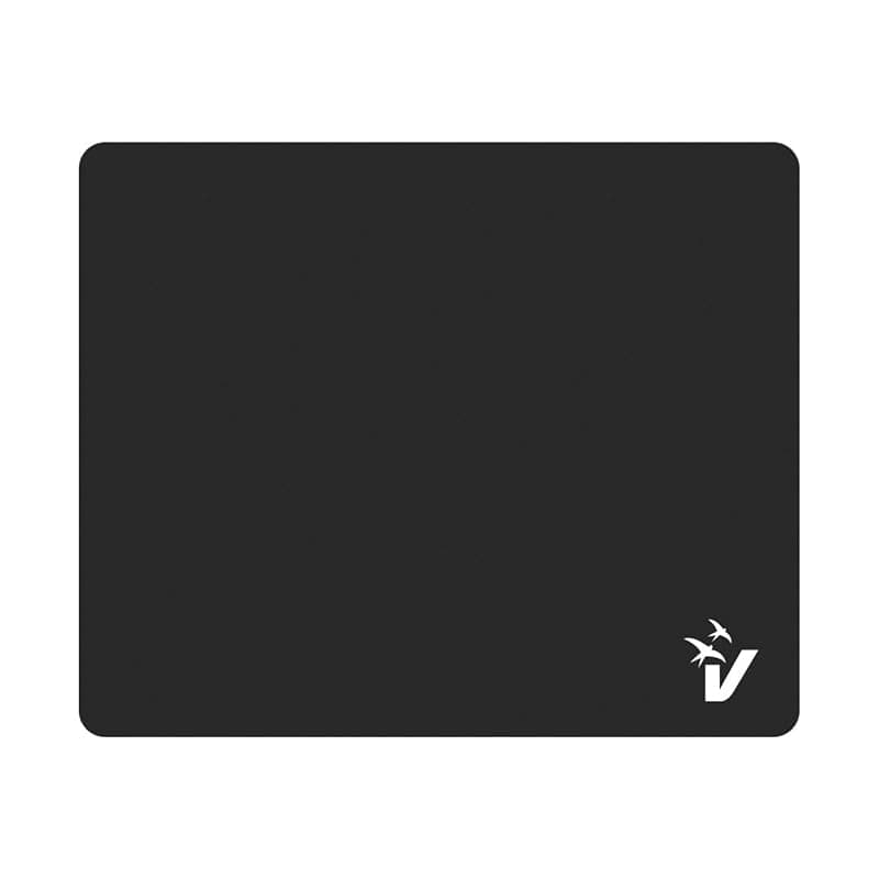 VulTech® Mouse Pad MP-01N - Tappetino per Mouse con Base in Gomma Antiscivolo, Superficie in Microfibra a Scorrimento Fluido, Arrotolabile, Resistente, Portatile - Nero