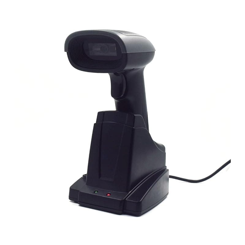 Ewent EW3440 - Lettore Codici Barcode Scanner Bar Code Reader a Barre Universale Laser 1D e 2D Ottico con Smart Dock con Cavo USB per Computer/Notebook, Windows XP / 7/8 ecc.