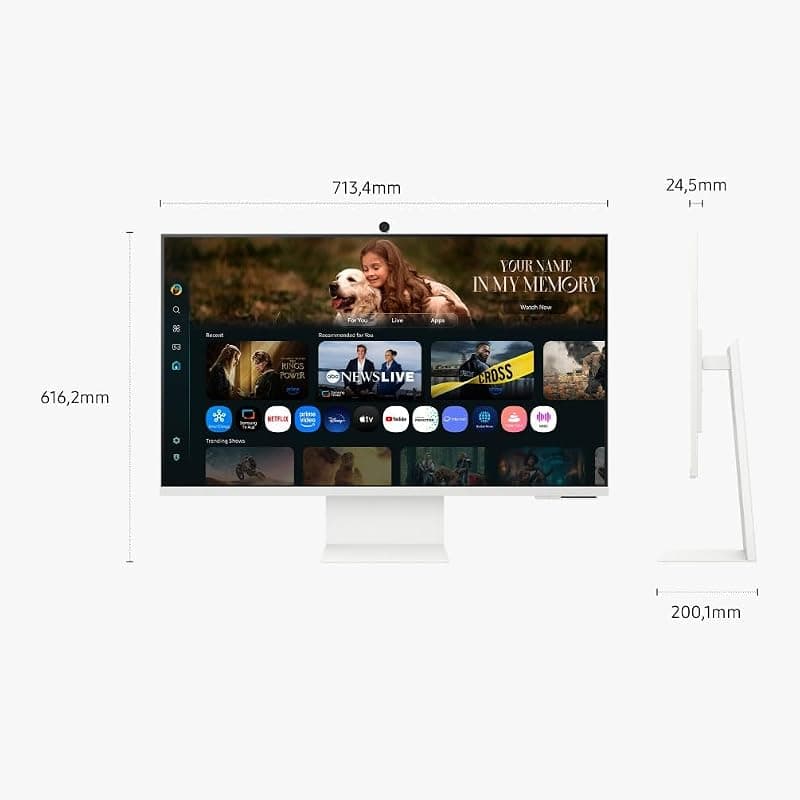 Samsung Monitor LED 32" Flat Smart M8 UHD 4MS HDMI/DVI LS32FM801UUXEN — miniatura 5