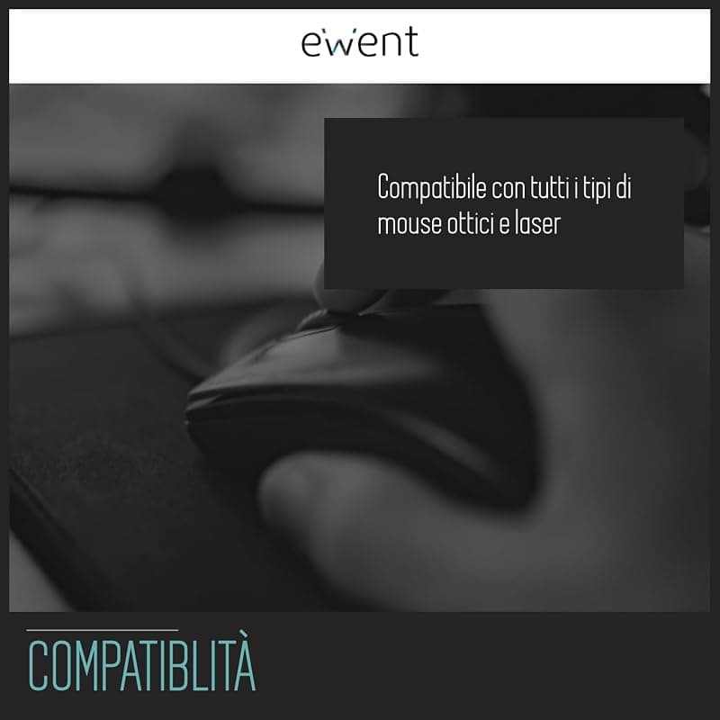 Ewent Mousepad in Pelle Nera EW2761 — miniatura 5