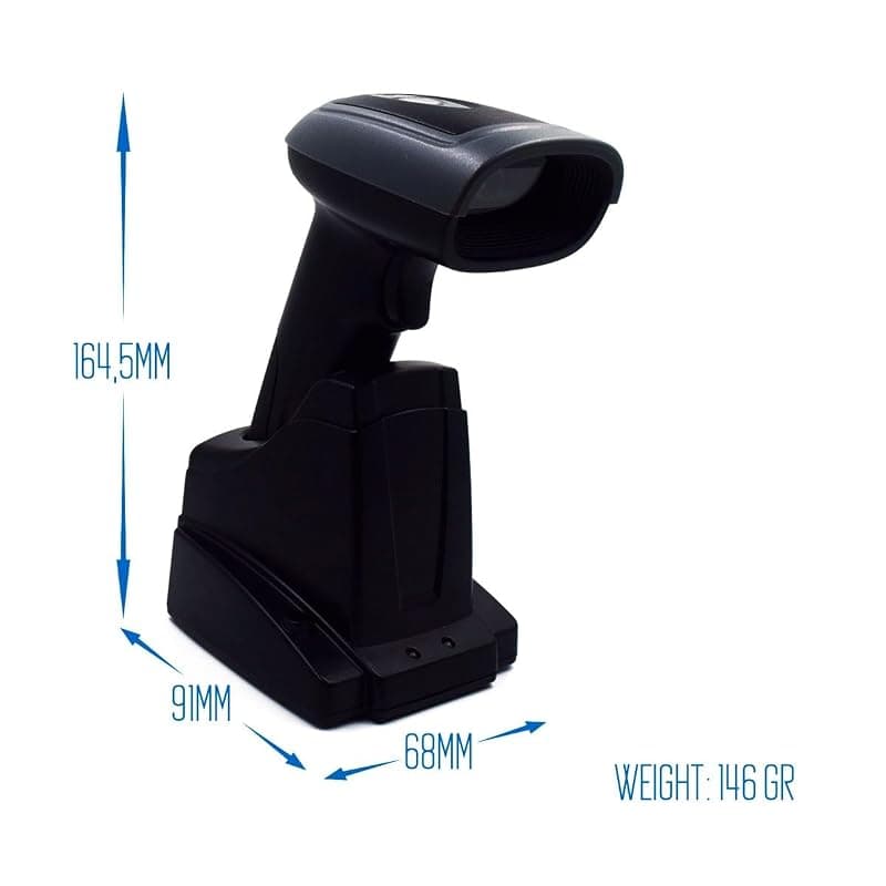 Ewent EW3440 - Lettore Codici Barcode Scanner Bar Code Reader a Barre Universale Laser 1D e 2D Ottico con Smart Dock con Cavo USB per Computer/Notebook, Windows XP / 7/8 ecc. — miniatura 4