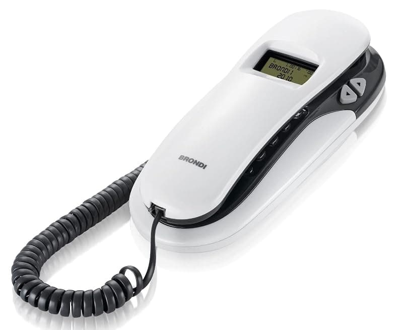 Brondi Telefono Fisso Kenobycid con LCD Bianco/Grigio
