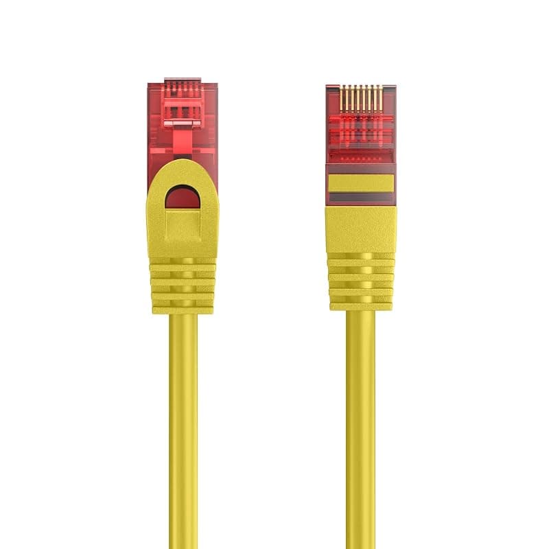 Ewent Cavo di Rete Patch Cat 6 U/UTP, AWG 24/7, 2 Connettori RJ45, 2m, GIALLO (IM1017)