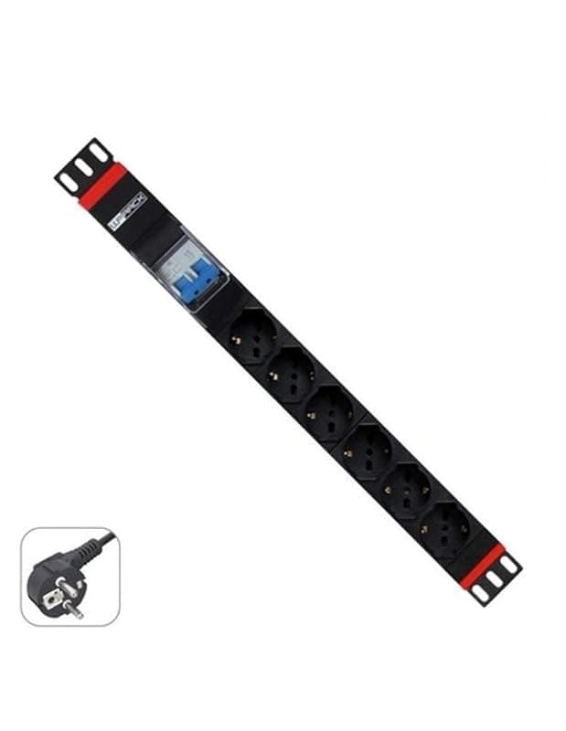 WP Multipresa Rack 19" 6 x ITA/Schuko con Magnetotermico WPN-PDU-G02-06