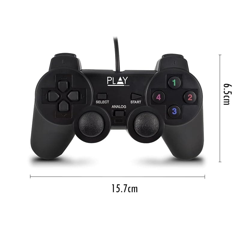 Ewent PL3330 Gamepad Joypad Fame Controller con Cavo USB per PC/Notebook Windows 7/8/8.1/10, Nero — miniatura 6