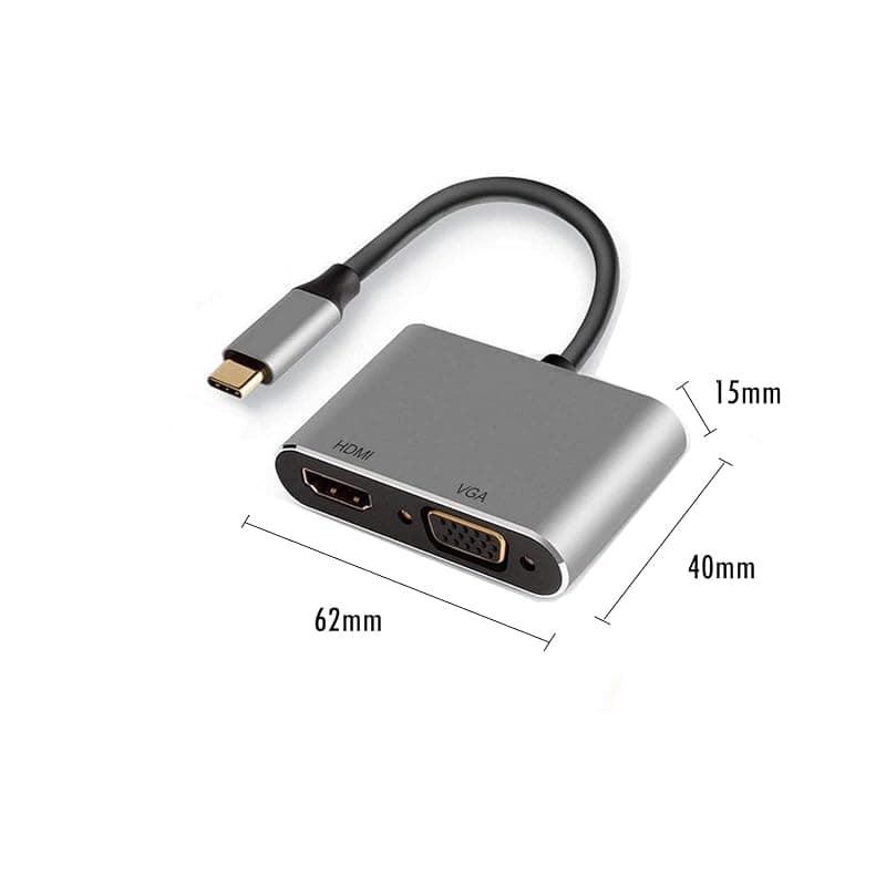 Ewent Adattatore USB Type-C a HDMI & VGA 0.15 mm EW9700 — miniatura 5