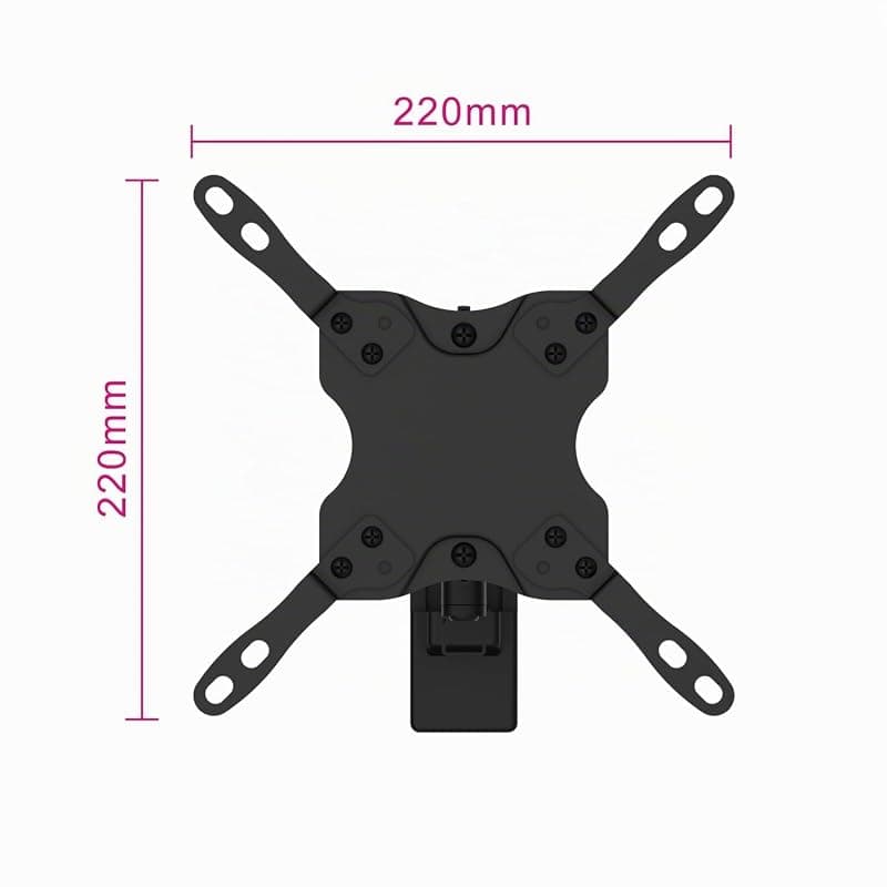 Ewent EW1522 Supporto da Parete per TV/Monitor da 13 a 42 Pollici con Braccio a Doppio Snodo e Orientabile, Vesa Fino a 200 x 200 mm, Nero — miniatura 6