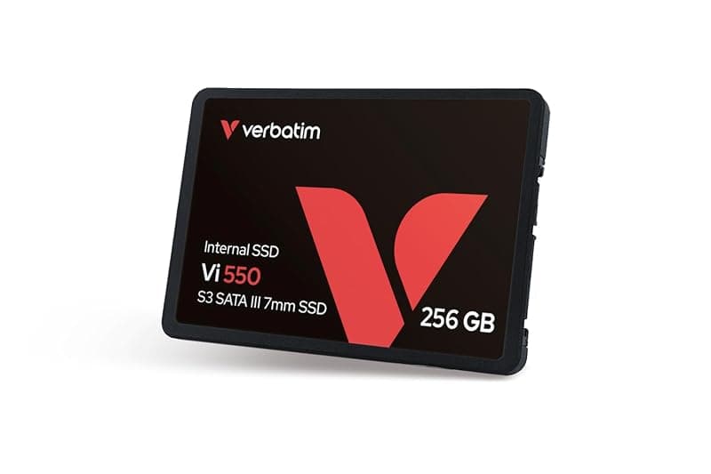 Verbatim SSD Vi550 S3 - SSD interno da 256GB - Solid State Drive - Interfaccia SATA III 2,5''- Unità SSD interna con tecnologia 3D NAND - SSD da 256GB ad alta prestazione- 560MB/s