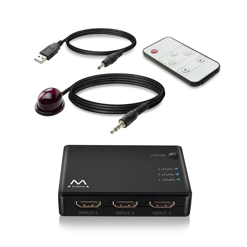 Splitter Ewent EW3730 3x HDMI 4K Preto — miniatura 3