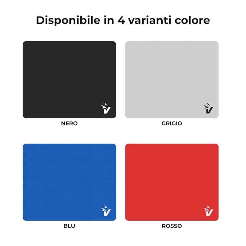 VulTech® Mouse Pad MP-01N - Tappetino per Mouse con Base in Gomma Antiscivolo, Superficie in Microfibra a Scorrimento Fluido, Arrotolabile, Resistente, Portatile - Nero — miniatura 5