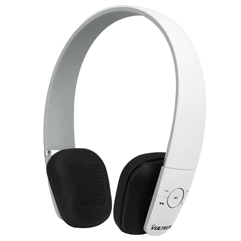 VulTech HD-04WBT Cuffie, Bluetooth, Microfono, Bianco