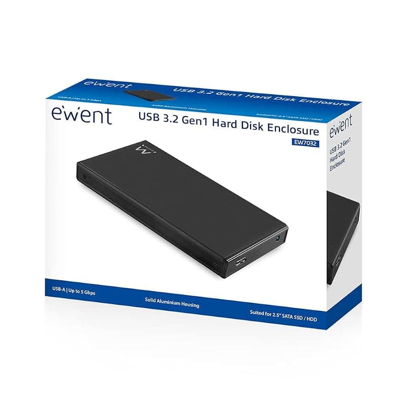 Ewent EW7032 - Disco Duro SATA USB 3.1"Gen1 Alloggiamento SSD in alluminio 6,35 cm (2,5 pollici), nero — miniatura 5
