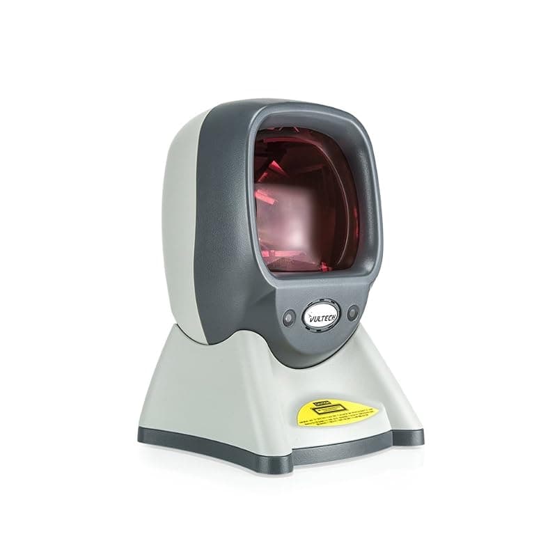 VulTech BC-04B Lettore Barcode Da Banco, Omnidirezionale, Laser USB, Bianco