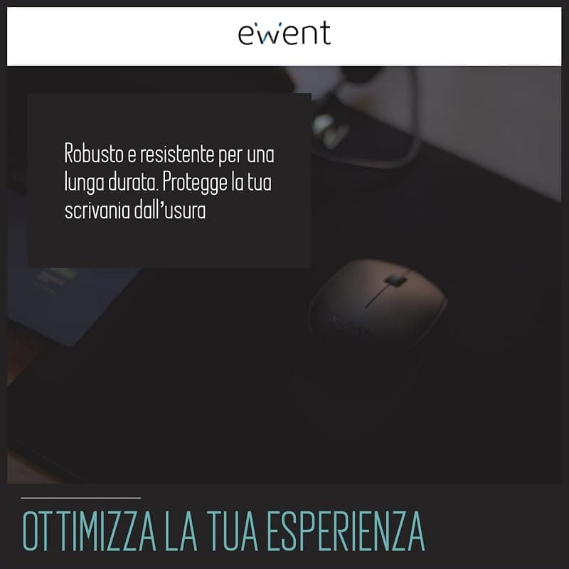Ewent Mousepad in Pelle Nera EW2761 — miniatura 4