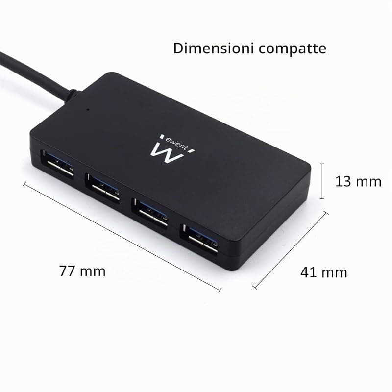 Ewent Hub USB 3.1 GEN 1 4 Porte Alimentato EW1134 — miniatura 7