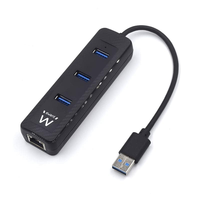 Ewent Hub USB 3.0 + 1P RJ45 Gigabit EW1140