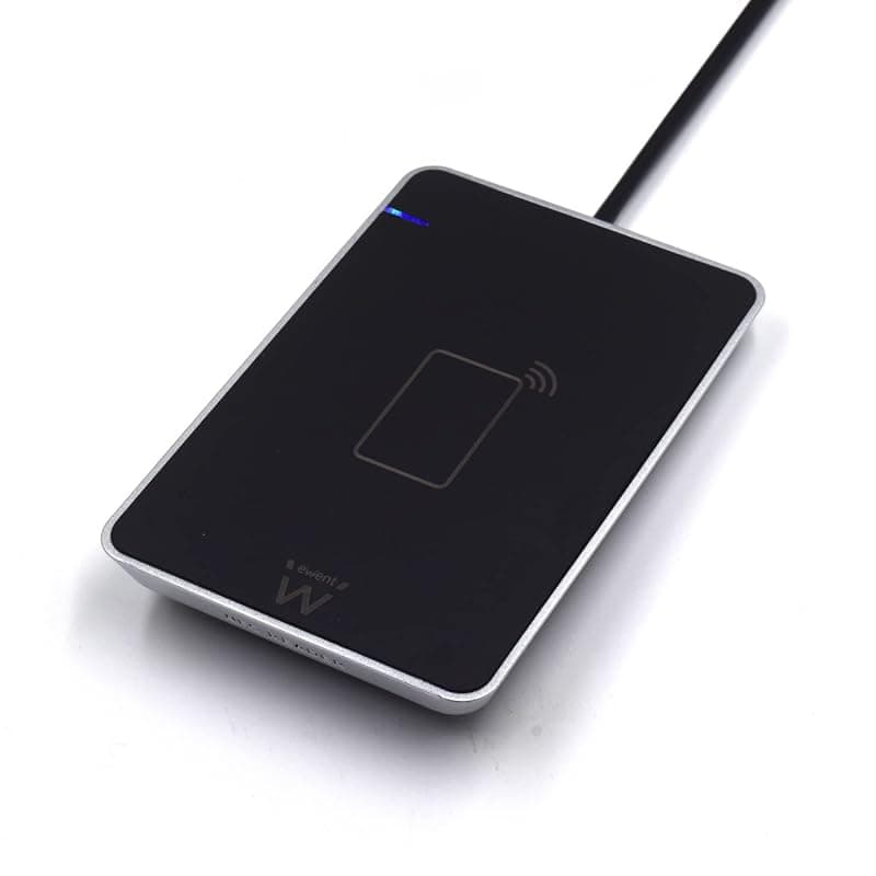 Ewent EW1053 Lettore RFID e NFC per Carta d'identità Elettronica CIE 3.0 per accedere a ANPR, INPS, INAIL, Agenzia Entrate e siti della P.A. - Colore Nero