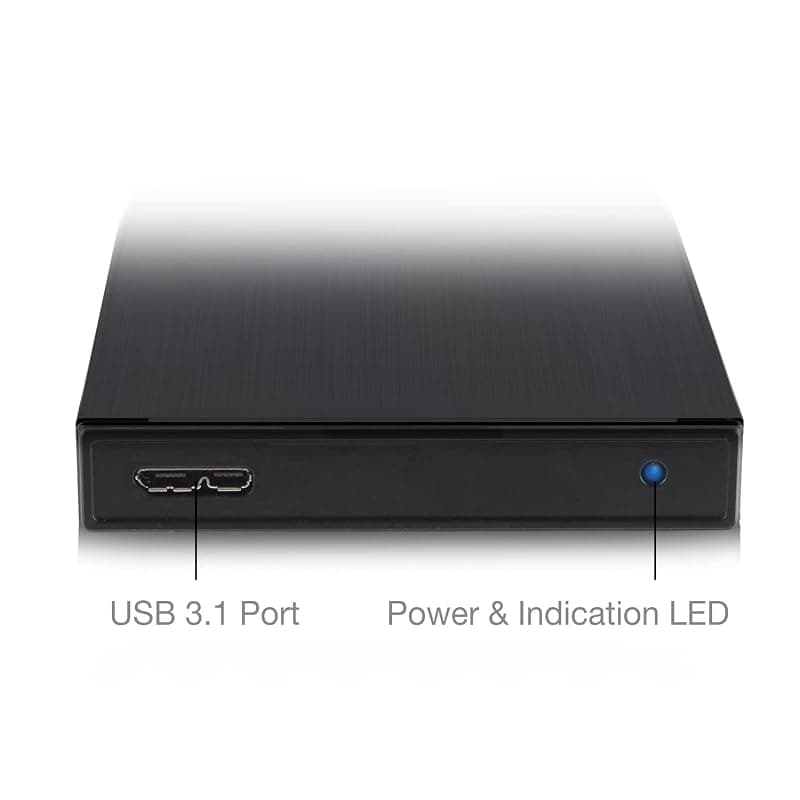 Ewent EW7032 - Disco Duro SATA USB 3.1"Gen1 Alloggiamento SSD in alluminio 6,35 cm (2,5 pollici), nero — miniatura 3