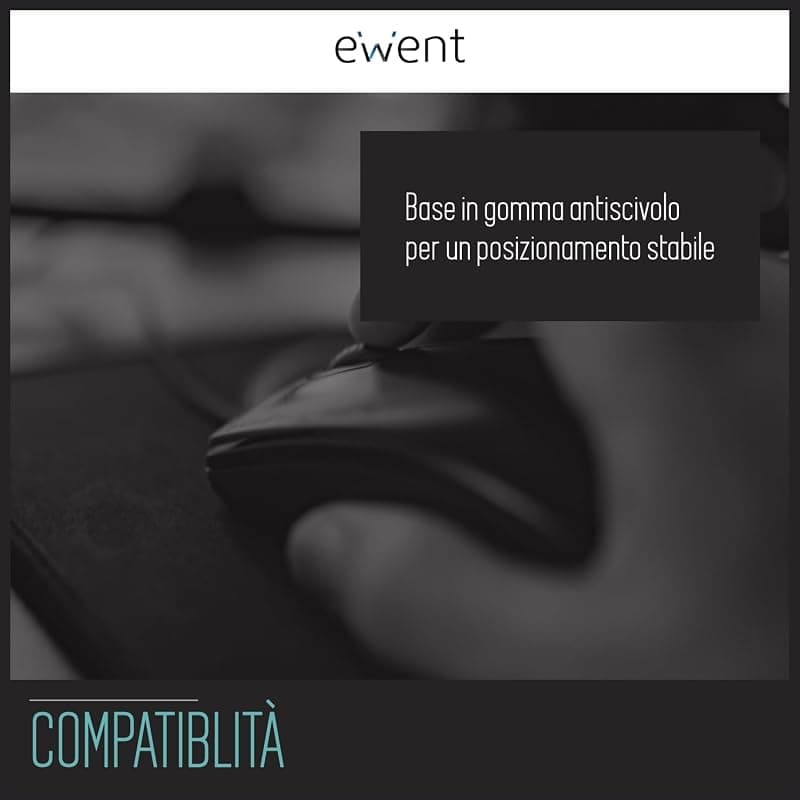 Ewent Tappetino Mouse Pad Poggiapolso in Silicone EW3181 — miniatura 6
