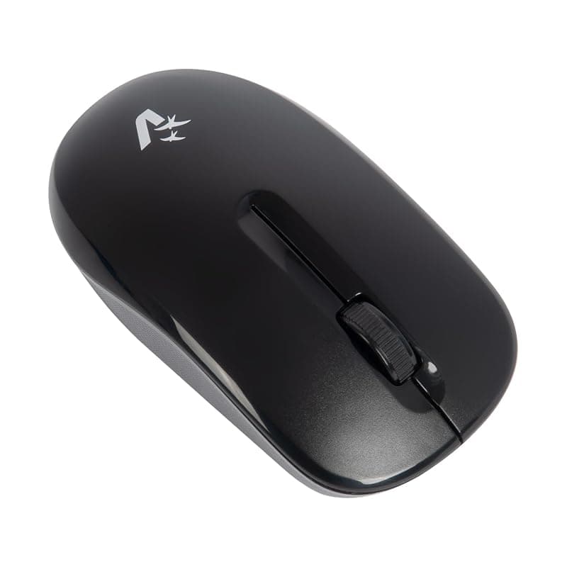 VulTech MW-E1N Mouse Wireless Ottico 1200 DPI Senza Fili, Linea Essence, click silenzioso, 2.4GHz con 2 Tasti + Rotella per lo Scroll, ambidestro, per Notebook PC Laptop Computer — miniatura 2
