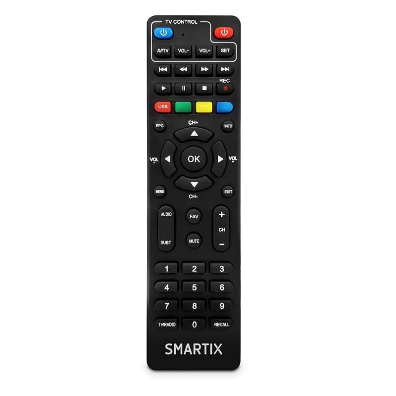 Smartix Atlantis DH12 Decoder TV Digitale Terrestre DVBT e DVBT2 HD STICK, MPEG-2, MPEG-4/H.264, HEVC/H.265 Porta USB IR Estender Telecomando, Nero — miniatura 4