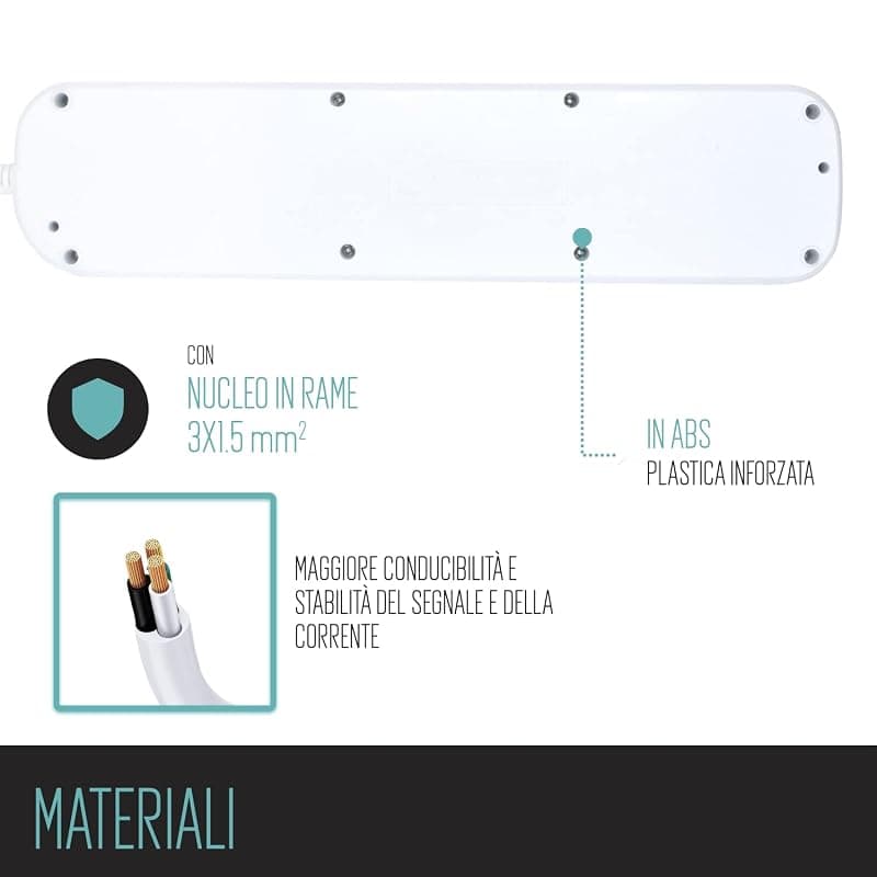 Ewent Multipresa a 6 Prese con Interruttori Individuali EW3932 — miniatura 6