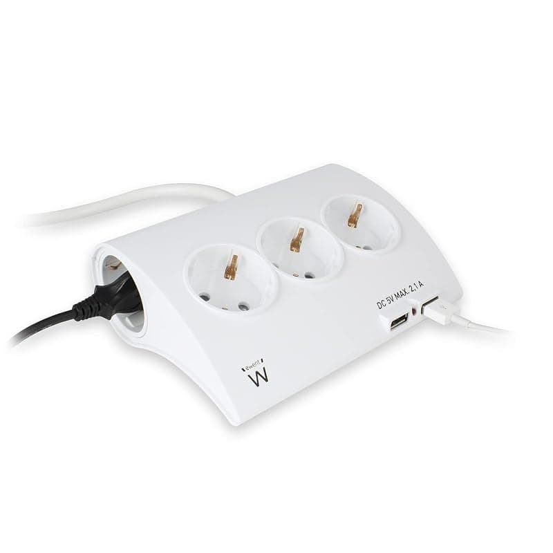 Ewent Multipresa da Scrivania 5PRESE Schuko + 2 Porte USB EW3935 — miniatura 9