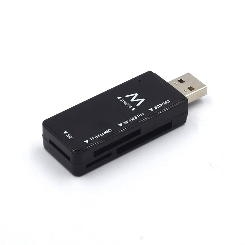 Ewent EW1049 - chiavetta USB lettore micro SD, Lettore schede SD USB 2.0, Adattatore schede di memoria SD/flash cards per PC, Macbook PRO ecc, supporta MMC/TF/SDXC/SDHC/Micro