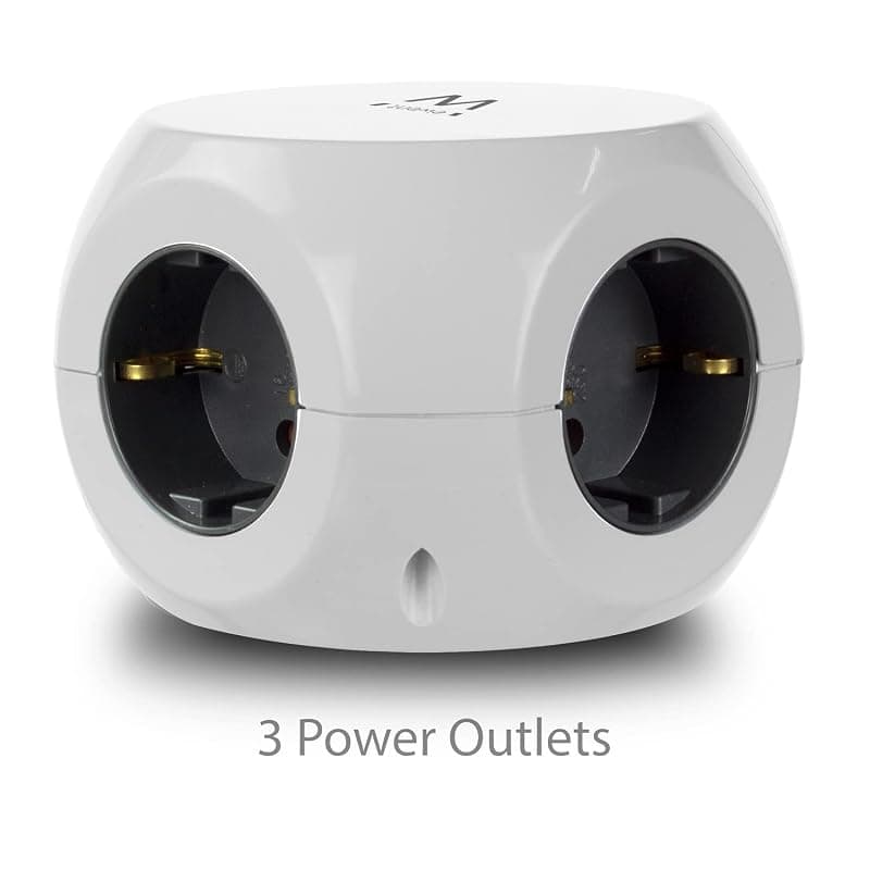 Ewent Powercube EW3957 - Cubo con presa USB, 2 USB-C e 2 prese USB-A (3,4 A) con interruttore, 3 prese, incluso cuscinetto adesivo per cucina, ufficio, soggiorno, lunghezza cavo — miniatura 6