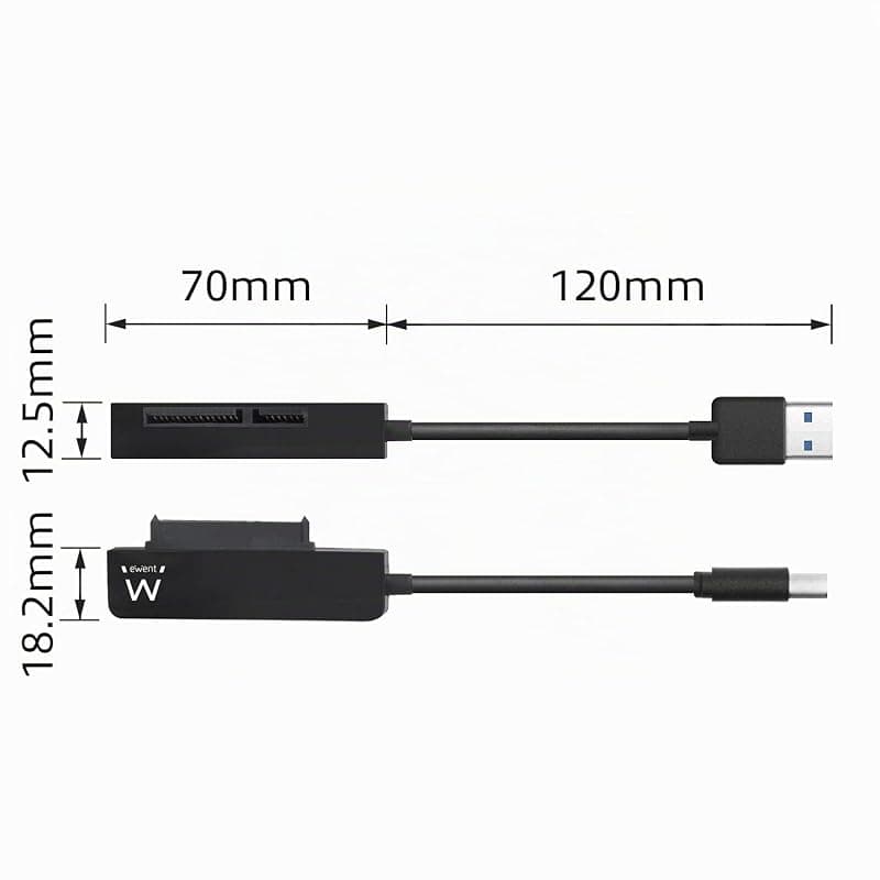 Ewent EW7017 Adattatore da USB 3.0 a HD e SSD/SATA HD 2.5 Pollici, Supporto UASP SATA III, Nero — miniatura 5