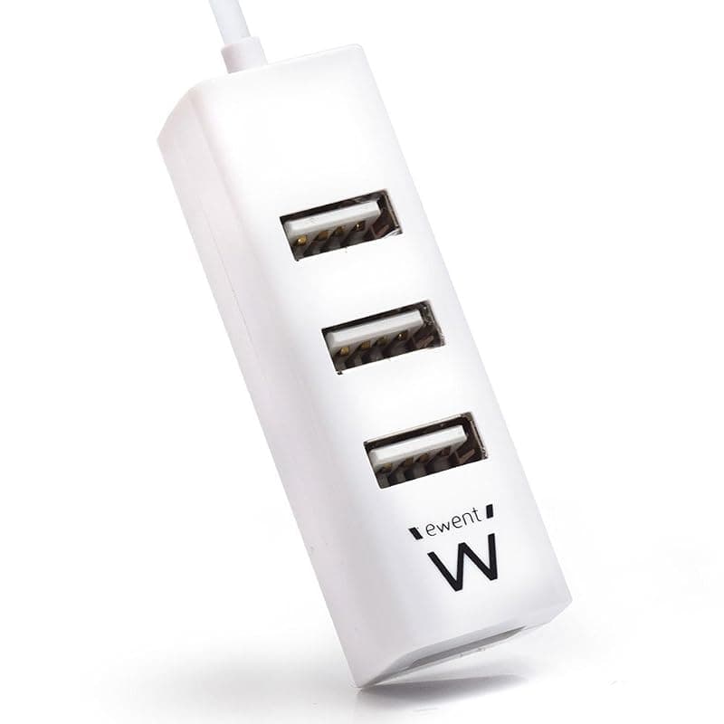 Ewent EW1122 Hub USB 2.0, 4 Porte USB 2 480 MBps, Cavo 12 cm, Bianco — miniatura 2