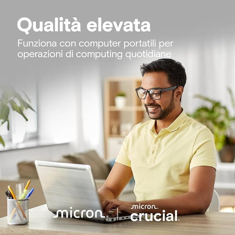 Crucial E100 480GB PCIe Gen4 NVMe M.2 SSD Interno, Fino a 4.700 MB/s, Compatibile con Notebook e PC Desktop - CT480E100SSD8 — miniatura 5