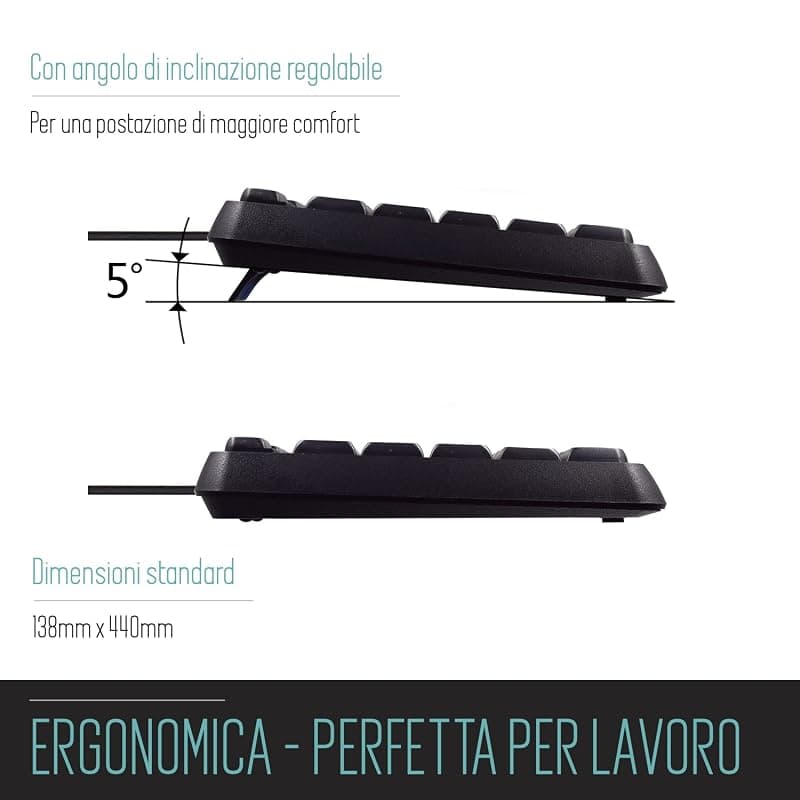 Ewent Tastiera Business USB Digitazione Silenziosa EW3000 — miniatura 3